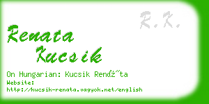 renata kucsik business card